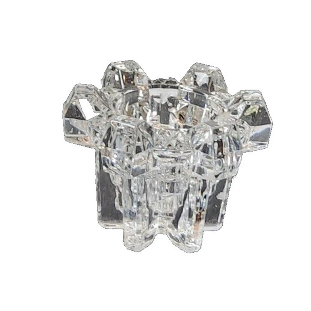 Cubist Norwegian Crystal Glass Candle Holders by Hadeland Norway Glass 3 Each